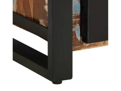 Aparador multicolor 55x35x70 cm madera maciza recuperada