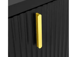 Aparador negro - Aparador de 4 puertas con estantes ajustables - para sala de estar y comedor