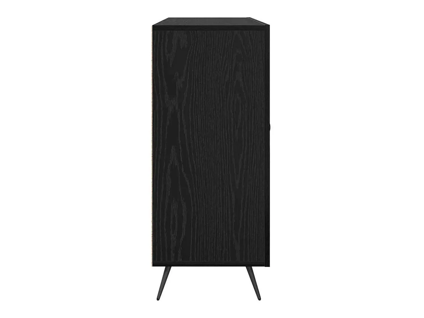 Aparador negro 90 x 34 x 80 cm Madera de ingeniería