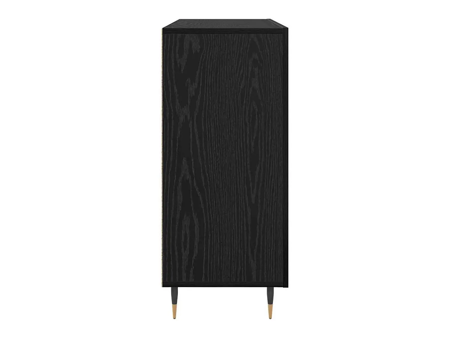 Aparador negro 90 x 34 x 80 cm Madera de ingeniería
