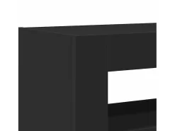 Aparador negro de madera de ingeniería 116 x 30 x 75 cm Aparador