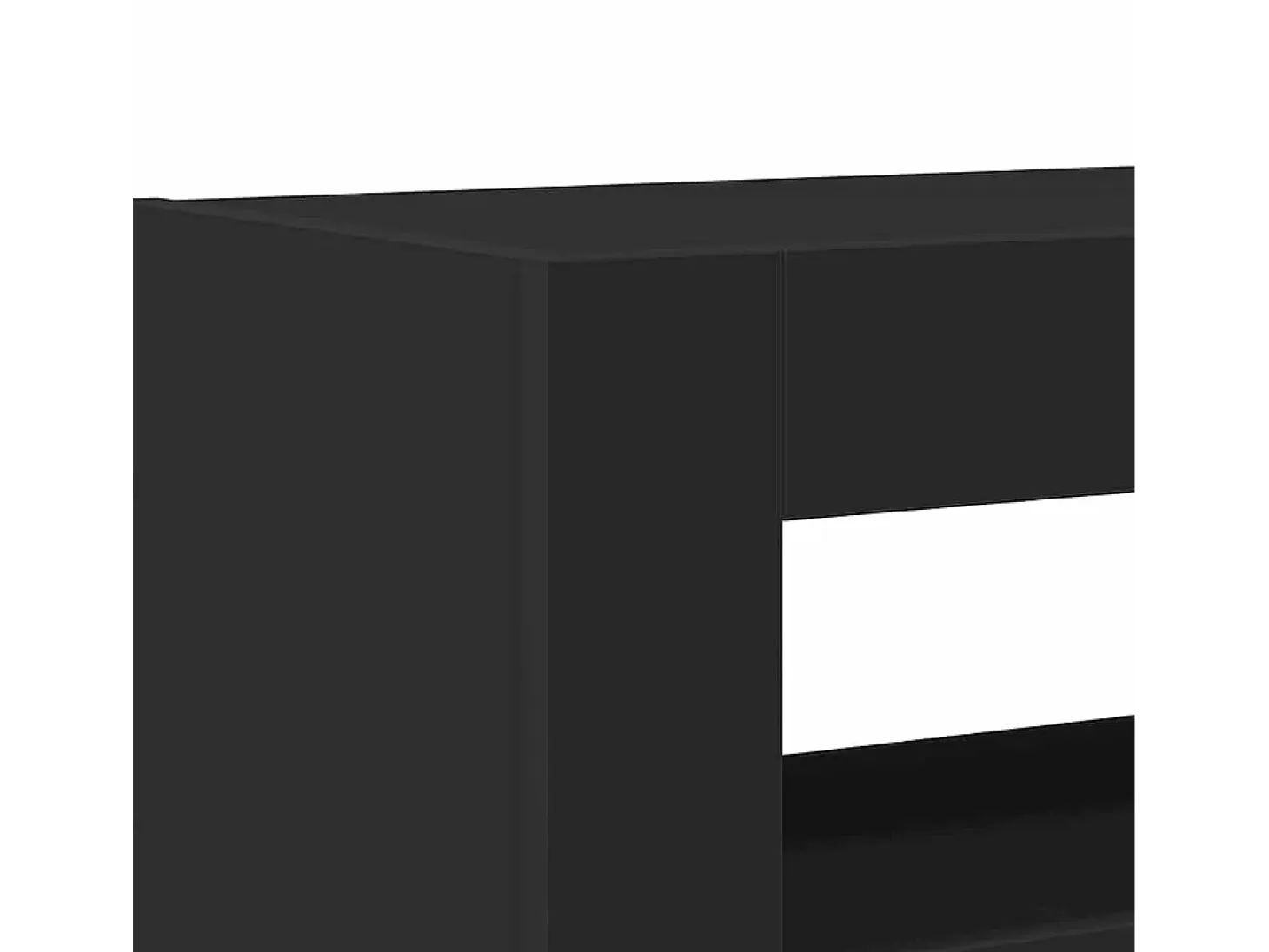 Aparador negro de madera de ingeniería 116 x 30 x 75 cm Aparador