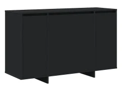 Aparador Negro Madera de Ingeniería Negra 120 x 41 x 75 cm Aparador Negro