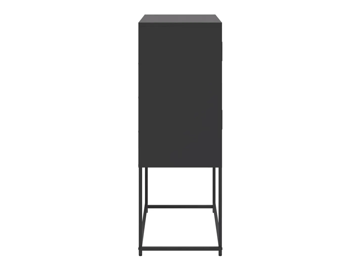 Aparador negro 68,5x38,5x107 cm acero