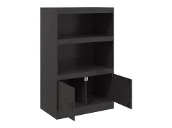 Aparador negro 67x39x107 cm acero