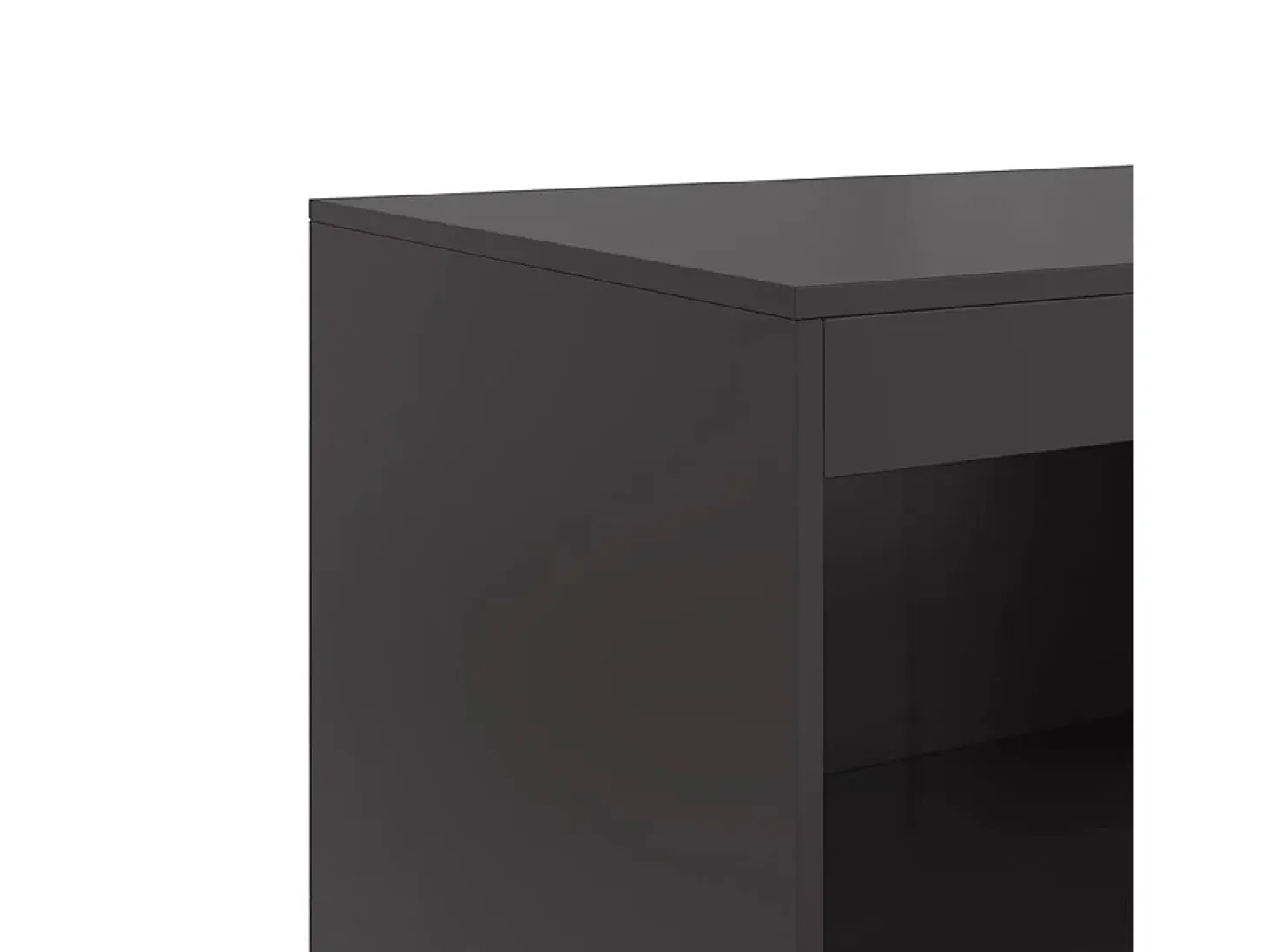Aparador negro 67x39x107 cm acero