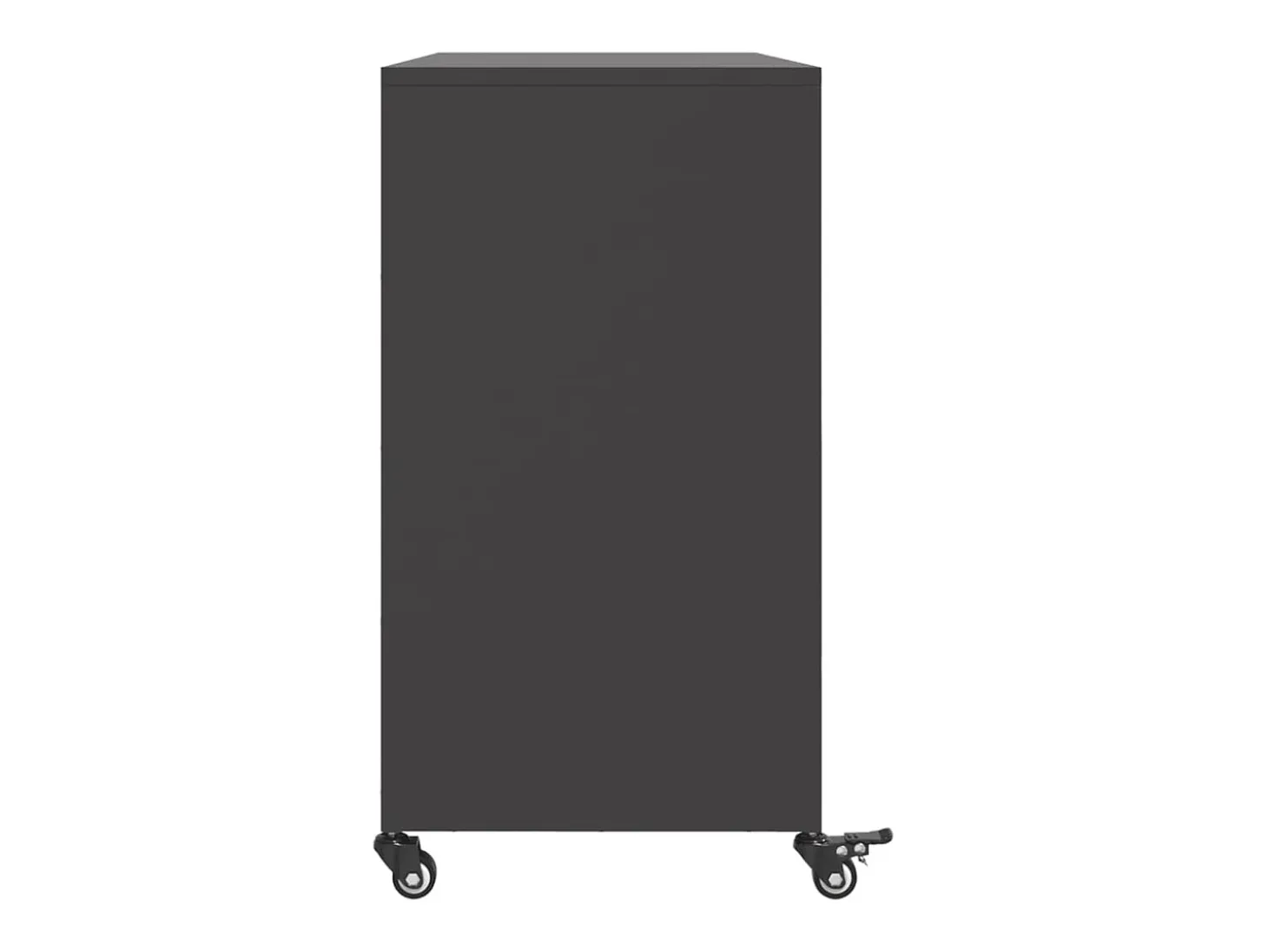 Aparador negro 100,5x39x72 cm acero