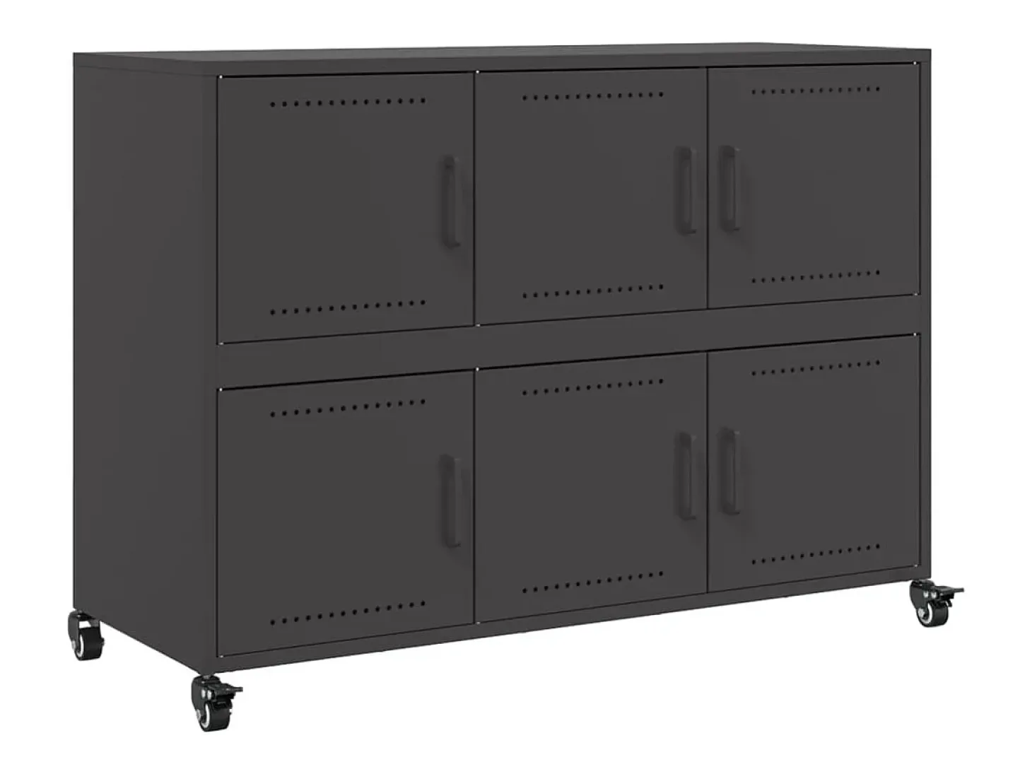 Aparador negro 100,5x39x72 cm acero