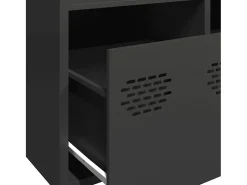 Aparador negro 101,5x39x73,5 cm acero laminado en frío