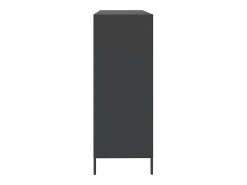Aparador negro 135x39x103,5 cm acero laminado en frío