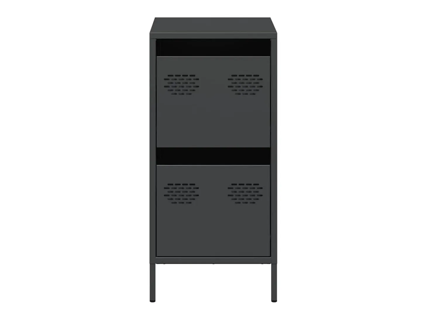 Aparador negro 35x39x73,5 cm acero laminado en frío