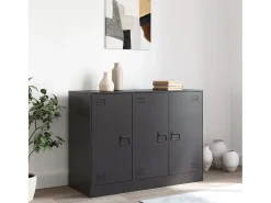 Aparador negro 99x39x73 cm acero