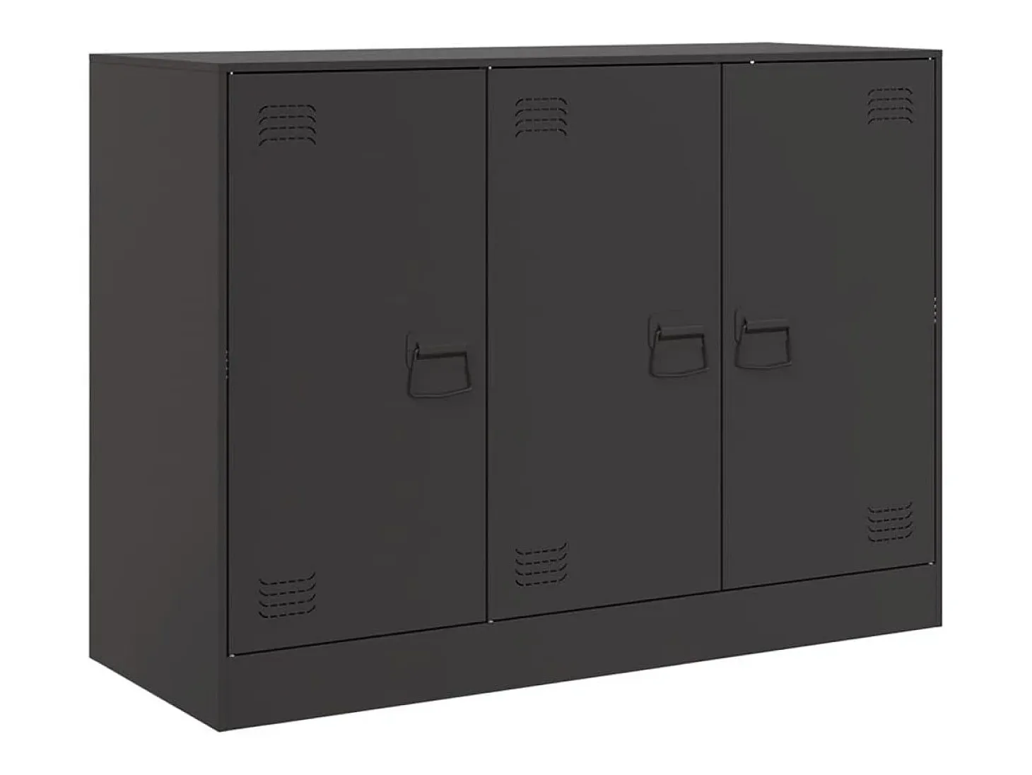 Aparador negro 99x39x73 cm acero