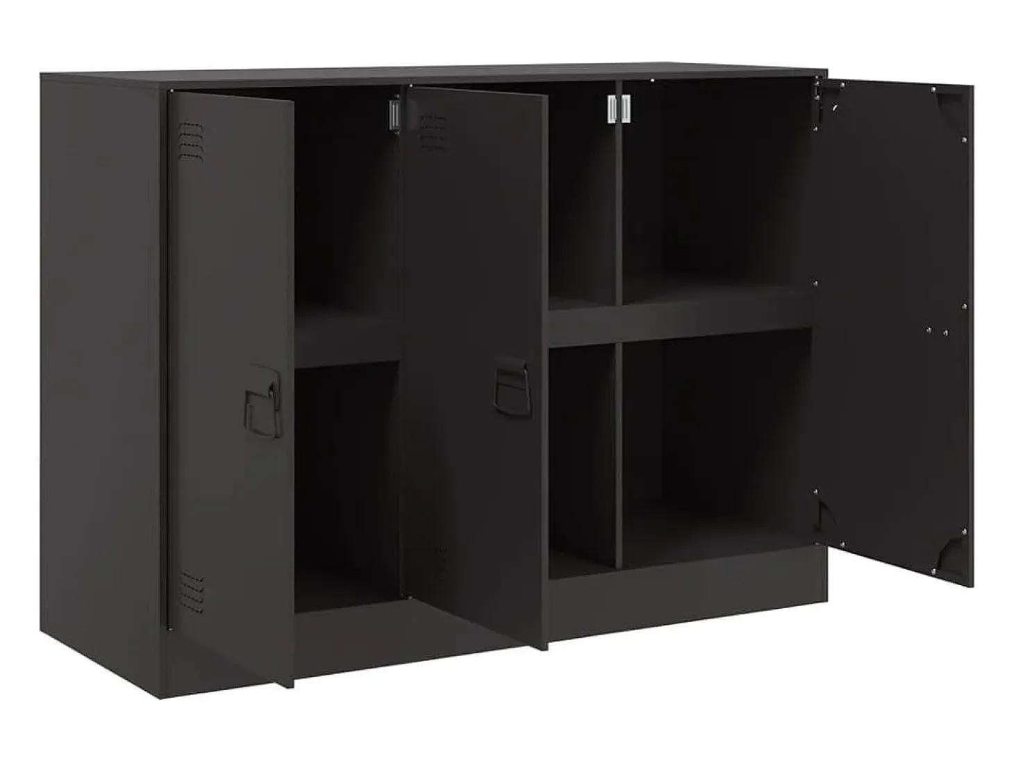 Aparador negro 99x39x73 cm acero