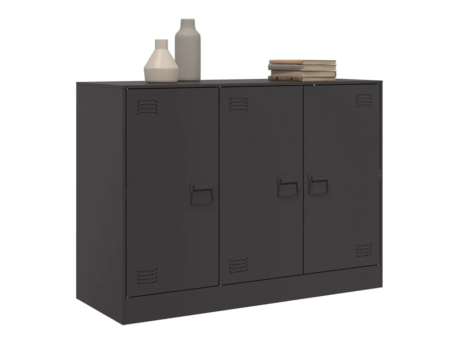 Aparador negro 99x39x73 cm acero