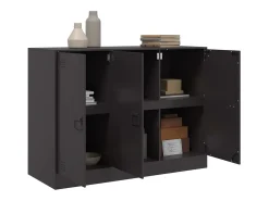 Aparador negro 99x39x73 cm acero