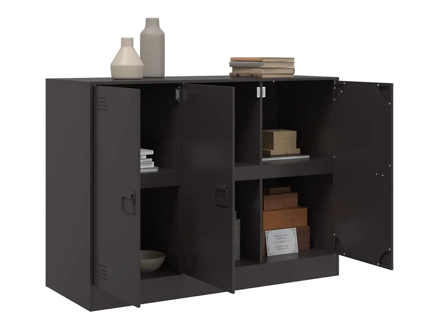 Aparador negro 99x39x73 cm acero