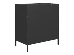 Aparador negro 68x39x73,5 cm acero laminado en frío