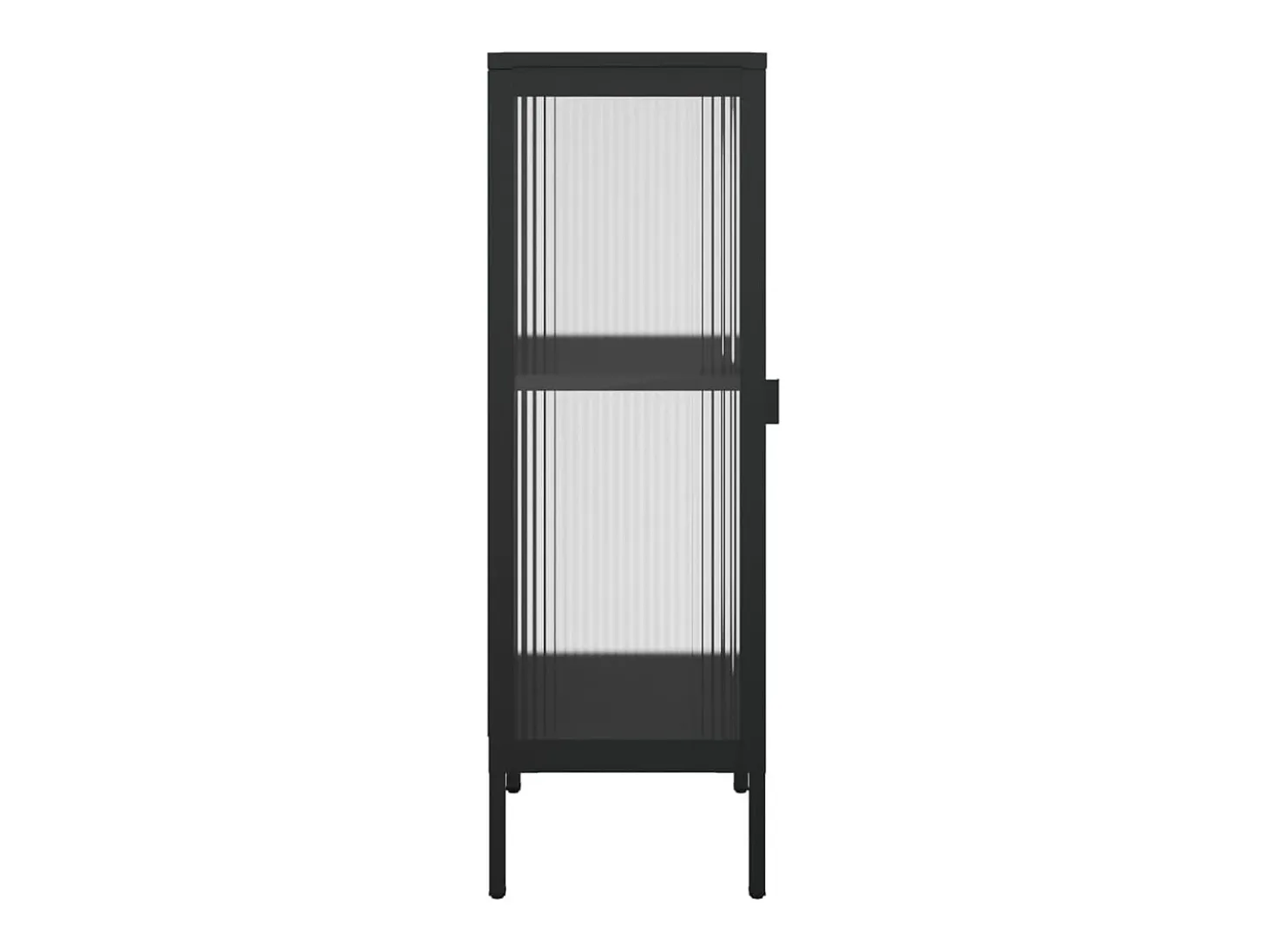 Aparador negro 40x35x105 cm cristal y acero
