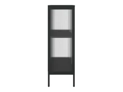 Aparador negro 75x35x105 cm cristal y acero