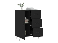 Aparador negro 69,5x34x90 cm madera de ingeniería