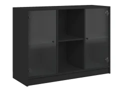 Aparador negro 102x37x75,5 cm madera contrachapada