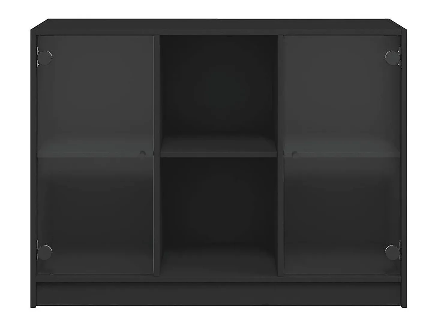 Aparador negro 102x37x75,5 cm madera contrachapada