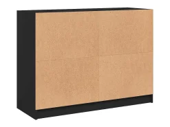 Aparador negro 102x37x75,5 cm madera contrachapada