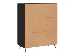 Aparador negro 69,5x34x90 cm madera de ingeniería
