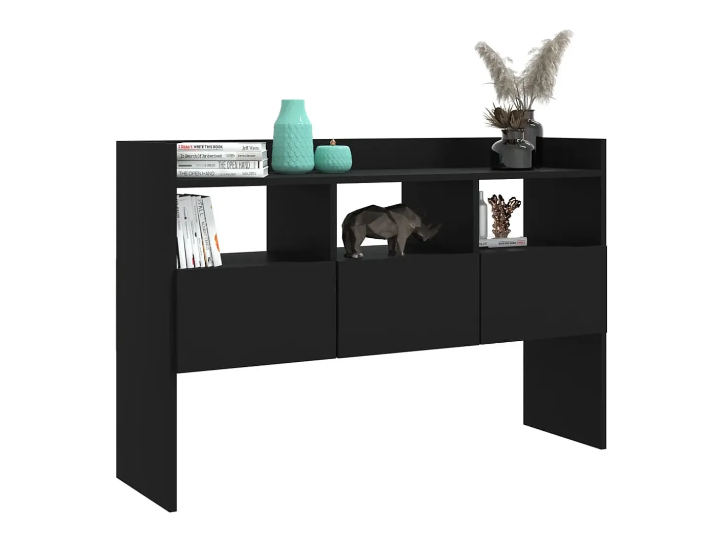 Aparador negro 105x30x70 cm Madera de ingeniería