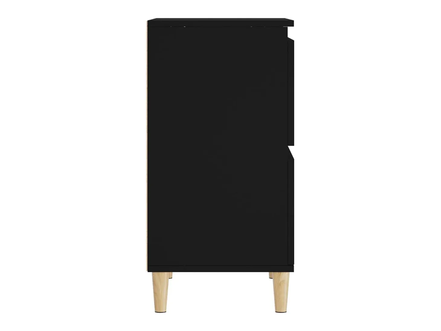 Aparador negro 60x35x70 cm Madera de ingeniería