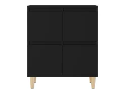 Aparador negro 60x35x70 cm Madera de ingeniería