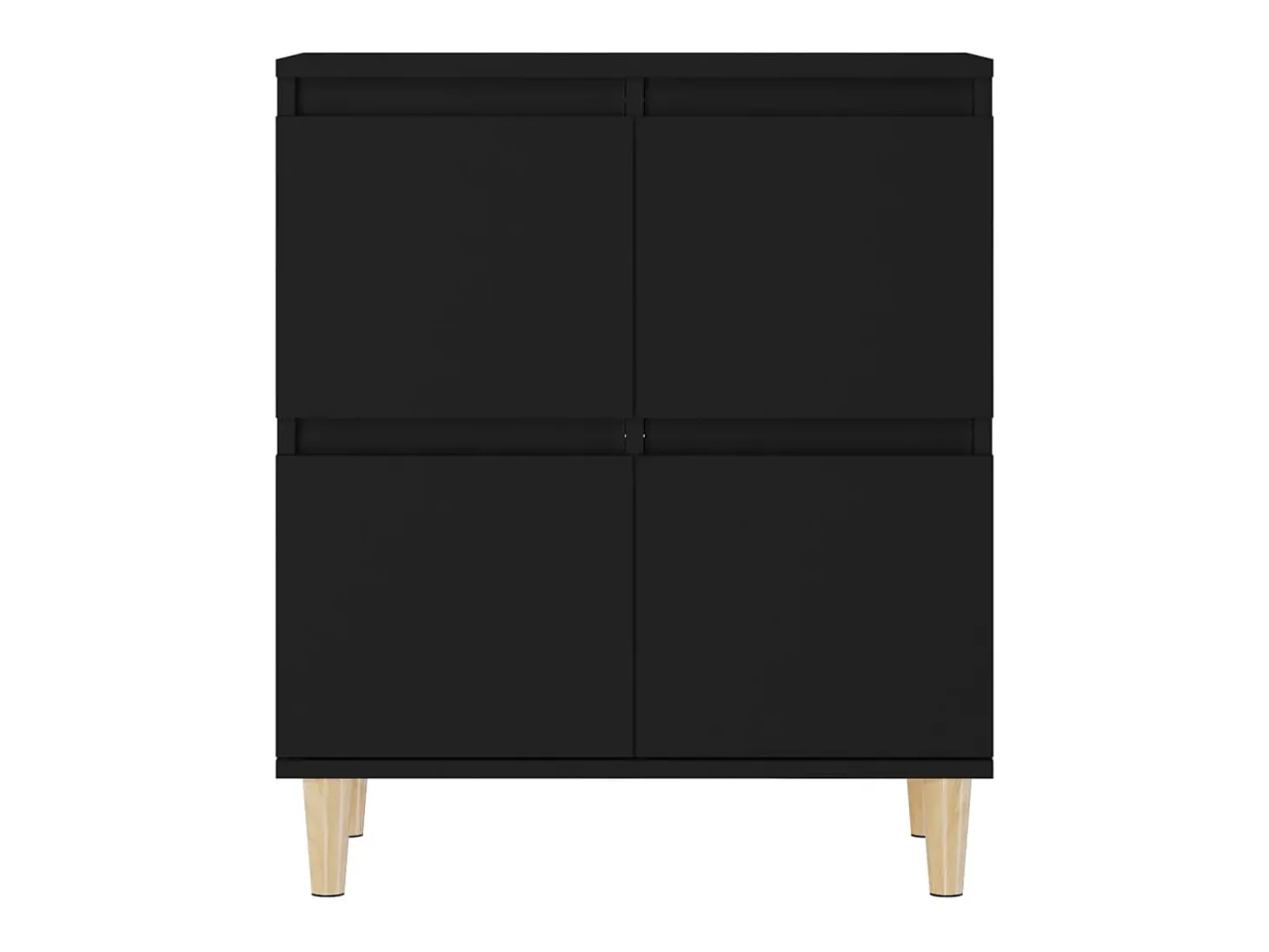 Aparador negro 60x35x70 cm Madera de ingeniería