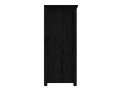Aparador Negro 83x41,5x100 cm Madera Maciza de Pino