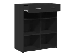 Aparador negro 80x42,5x93 cm madera contrachapada