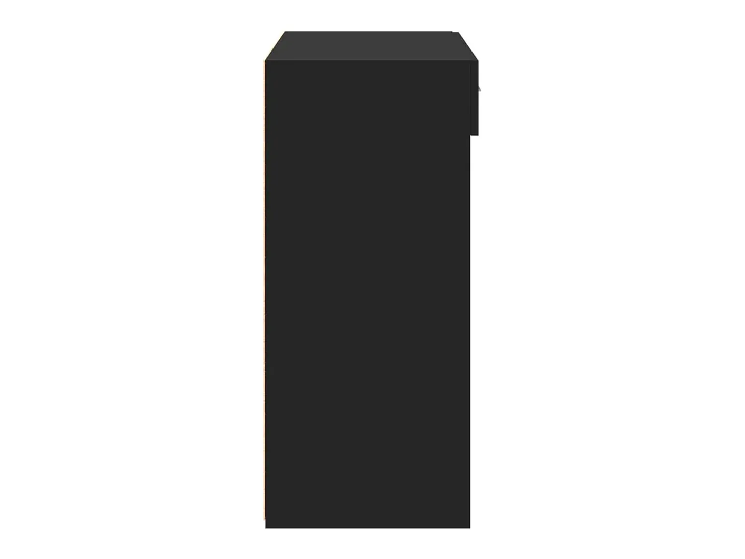 Aparador negro 80x42,5x93 cm madera contrachapada