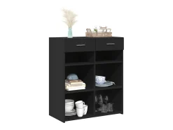 Aparador negro 80x42,5x93 cm madera contrachapada