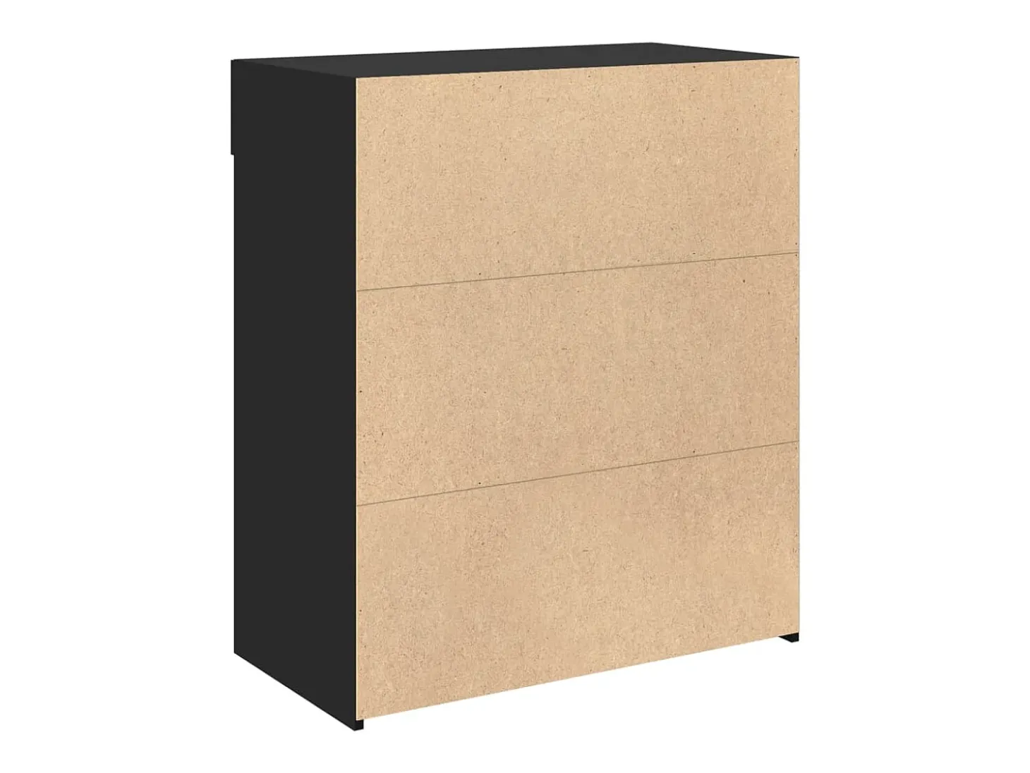Aparador negro 80x42,5x93 cm madera contrachapada