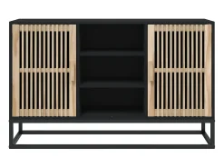 Aparador negro 105x30x65 cm madera de ingeniería
