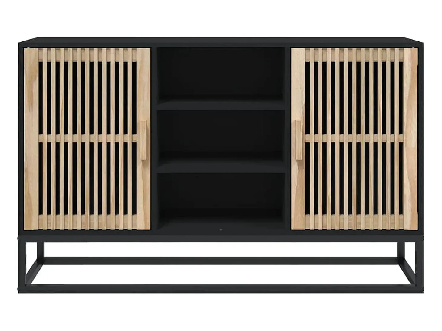 Aparador negro 105x30x65 cm madera de ingeniería