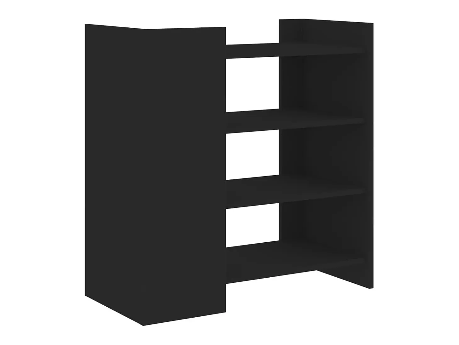 Aparador negro 73,5x35x75 cm madera de ingeniería