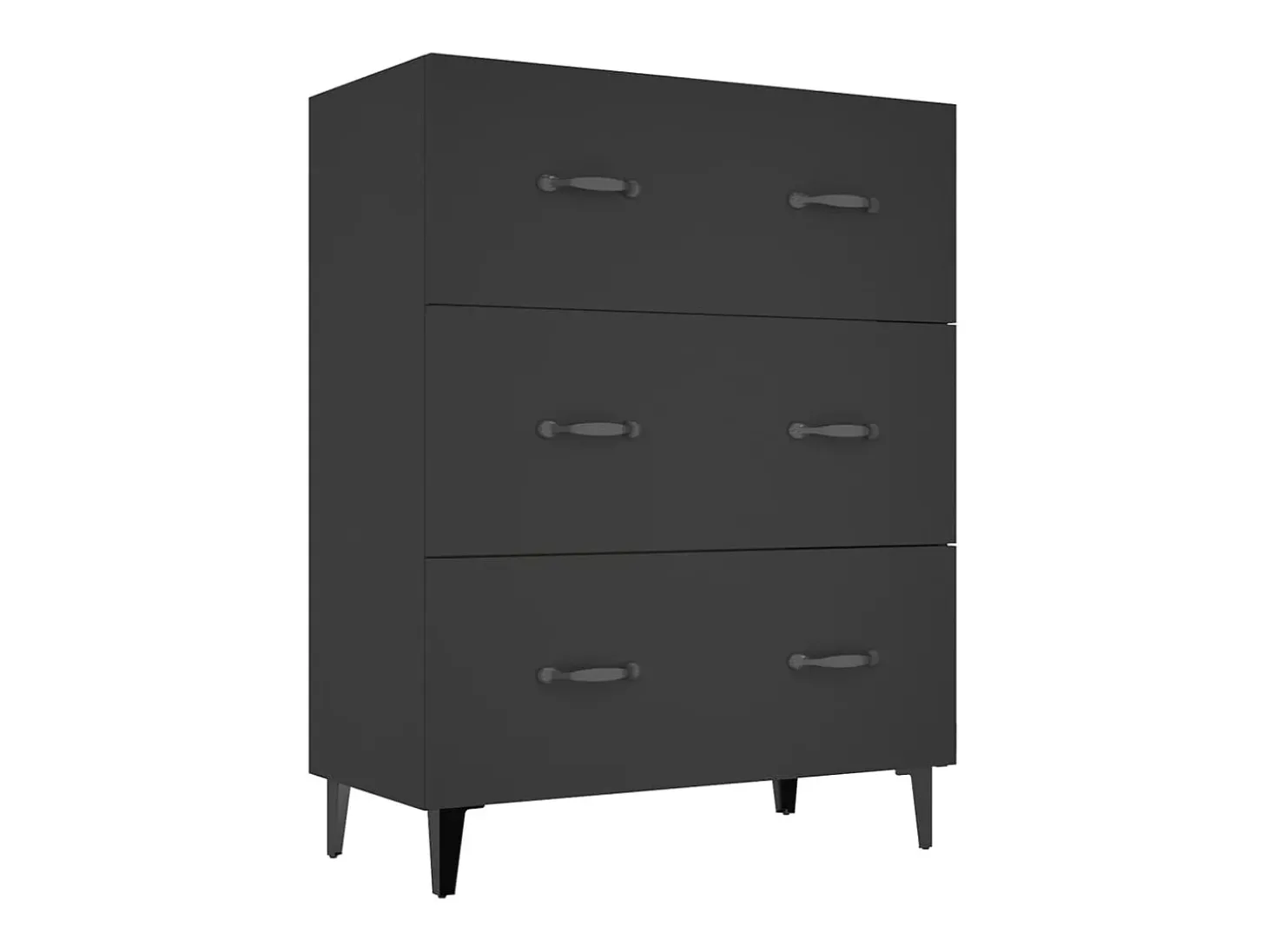 Aparador negro 69,5x34x90 cm madera de ingeniería