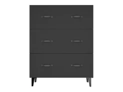 Aparador negro 69,5x34x90 cm madera de ingeniería