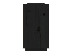 Aparador Negro 100x40x75 cm Madera Maciza de Pino