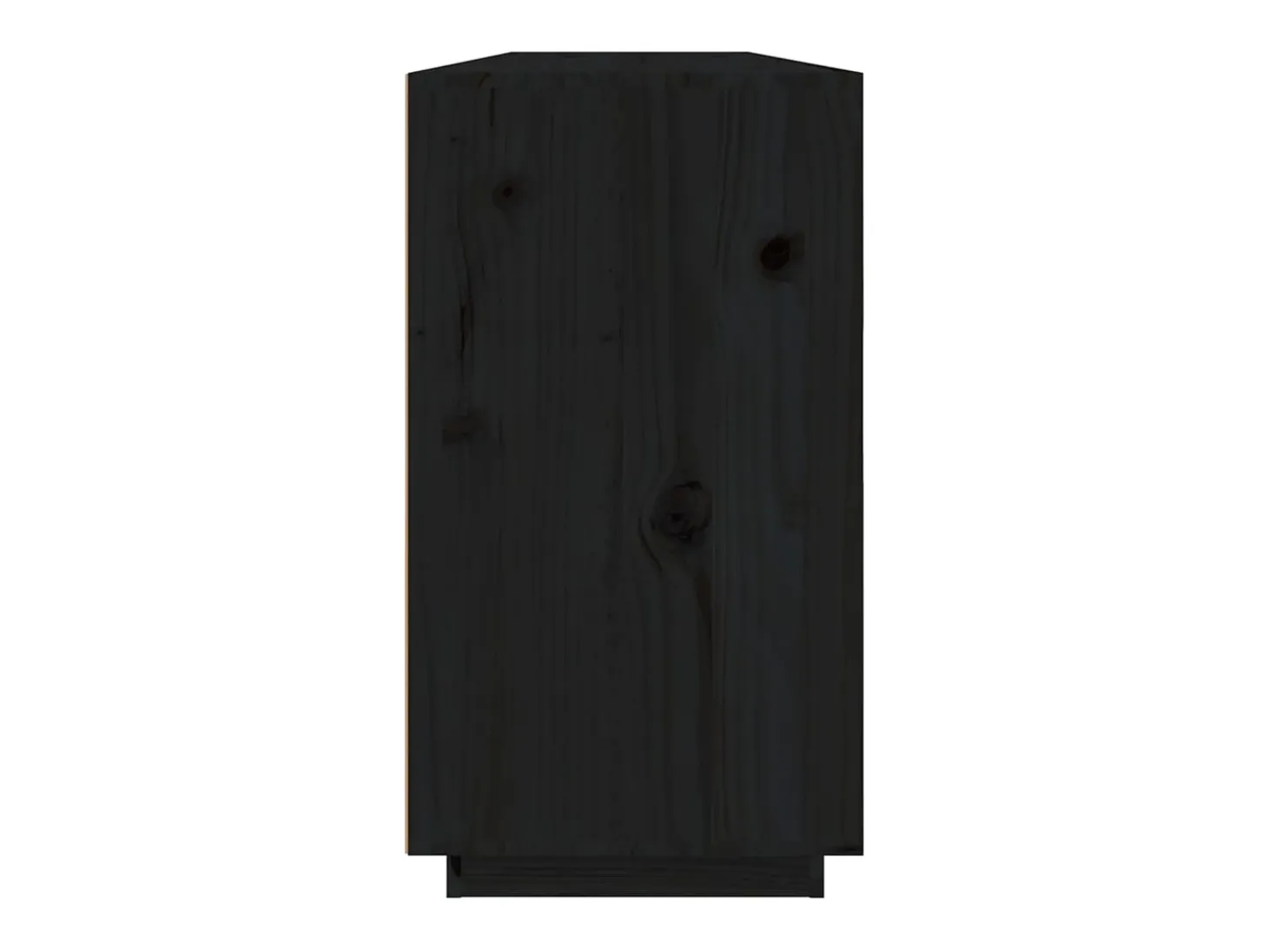 Aparador Negro 100x40x75 cm Madera Maciza de Pino