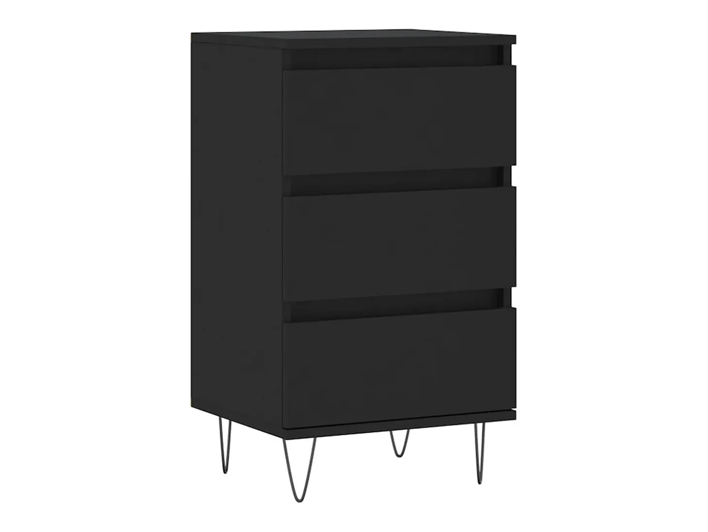 Aparador negro 40x35x70 cm madera de ingeniería