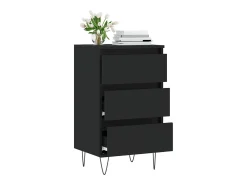 Aparador negro 40x35x70 cm madera de ingeniería
