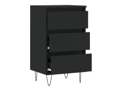 Aparador negro 40x35x70 cm madera de ingeniería
