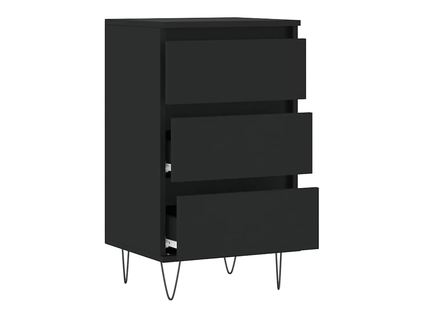 Aparador negro 40x35x70 cm madera de ingeniería