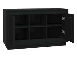 Aparador negro 102x35x60 cm madera de ingeniería